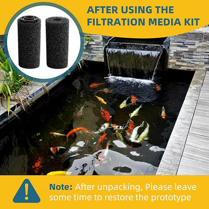 Pond Pre Filter for Beckett Pond G FR DP Pump, Prefilter Sponge Roll with Intake Strainer for Pond Pump - Part No 7137710 (Pack of 2)