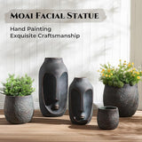 Wallowa Large Statue & Set of 2 Artificial Stone Figures, 28"-20" Modern Art Sculptures for Home, Porch, Backyard & Living Room Decor, Bronze