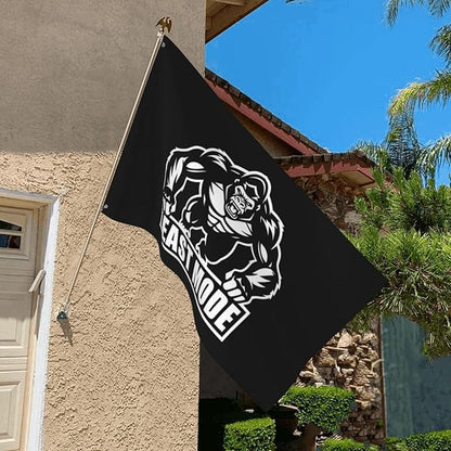 Gorilla Flag Outdoor Heavy Duty Gym Banner Double Sided 3x5 Ft Fitness Workout Flags with Brass Grommets for Room Decor, Bedroom, Garden, House Decoration