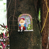 Outdoor Garden Statues, Resin Gnome Tree Hugger, Durable Outdoor Decor, Whimsical Yard Sculpture, Garden Peeker Yard Art, Waterproof & Handcrafted, Unique Christmas Decorations Outdoor Ornament Gift