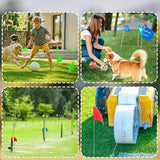 Zozen 100Pack Marking Flags, Red & Green & Blue & White, Writable / 15x4x5 Inch, Yard Flags for Lawn & Irrigation & Landscape & Sprinkler & Survey & Dog Training.