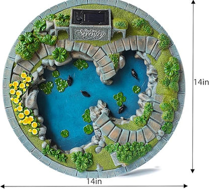 Kai Dream Fairy Garden Pond Decoration - Solar Miniature Fairy Garden Figurines & Accessories, Serenity Theme Outdoor Garden Ornament for Patio, Yard, Housewarming Gift