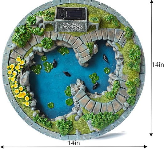 Kai Dream Fairy Garden Pond Decoration - Solar Miniature Fairy Garden Figurines & Accessories, Serenity Theme Outdoor Garden Ornament for Patio, Yard, Housewarming Gift