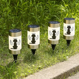 Solar Dog Memorial Garden Light, Outdoor Pet Remembrance Keepsake with Angel Silhouette, Automatic Dusk to Dawn LED Yard Stake