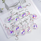 H&D HYALINE & DORA 3Inch Crystal Suncatcher Bauhinia Prisms Pendants 10Pcs Chandelier Crystals Replacement Hanging Sun Catcher Beads for DIY Arts Crafts Decor (AB)