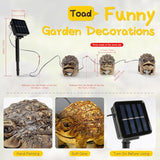 HUYIENO Solar Garden Statue Outdoor Decor Toad Ornament Waterproof Solar Powered LED Lights Frog Garden Decor for Yard, Patio, Lawn Gift for Mom, Women, Housewarming