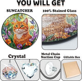 Custom Pet Portrait Stained Glass Window Hanging, Memorial Decoration Suncatcher from Photo, Loss of Dog & Cat Gift, Sympathy Bereavement Keepsake for Dog Lover, Cat Mom Gift for Women