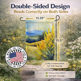 Caroline's Treasures Kentucky Goldenrod in Watercolor Garden Flag Mailbox Flag Decorative Yard Flag Banner Outside Patio Artwork Yard Flower Beds, Garden Size, Multicolor