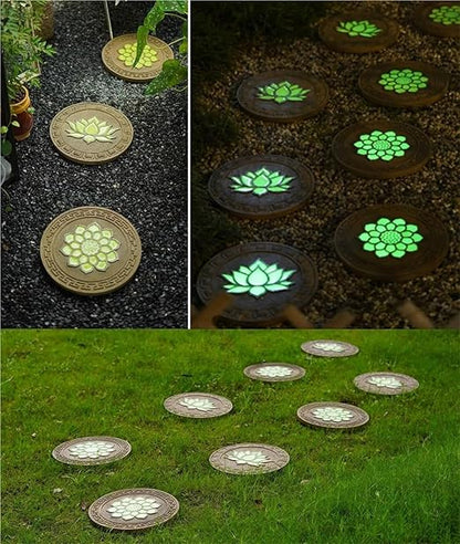 Garden Stepping Stones， Home Villa Garden Patio Stones for Decorative Ground(Style 2,2pcs)