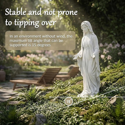 Virgin Mary Statue Outdoor 30 Inch Tall Large Religious Garden Statue, Blessed Mother Outdoor Decorations Statue, Virgen De Guadalupe Statues for Yard, Patio, Home Decor