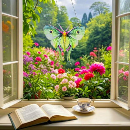Moth Ornaments Colorful Window Hanging Decorations Home Wall Decor for Indoor Outdoor