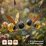 Calenzana Orange Bee Outdoor Solar Garden Light, Waterpoof Hanging Solar Light for Yard Patio Backyard Porch, Gifts for Women Mom Grandma