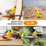 GUTE American Goldfinch Metal Garden Bird, Yard Sculpture Art - Large Realistic Standing Gold Finch Bird - Outdoor Fall, Winter, Spring, Summer Decoration - Decor - Perfect and Sympathy Gifts