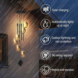 Solar Wind Chimes for Outside, Waterproof Hanging Moon Wind Chimes for Outside， Balcony Patio Garden Decoration, Gift for Loved Ones Friends and Neighbors(Moon)