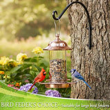 AJART Plant Hanger Bracket Outdoor: 16-Inch Metal Bird Feeder Wall Hooks - 2 Pieces Heavy Duty Plant Hanger Hook for Hanging Flower Baskets