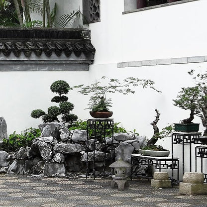 Nuanchu Small Pagoda Statue 12 x 8 Asian Garden Pagoda for Outdoor Zen Decor, Japanese Chinese Concrete Temple Tower Lantern, Marble Tone Aged Miniature Landscape Sculpture for Courtyard