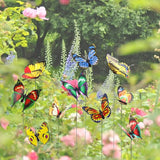 Tuxiaobu 24 Pcs Butterfly Garden Decor Stakes - Fake Butterfly Floral Picks Cake Party Butterflies Decorations for Indoor Outdoor Flower Pot Thanksgiving Christmas Whimsical Gifts