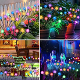 NBQQ Solar Garden Lights Outdoor, Swaying Light Waterproof Solar Lights Outdoor for Yard Pathway Patio, Swaying Lawn Decor as Gardening Gifts for Women Holiday (Multicolor, 4 Pack)