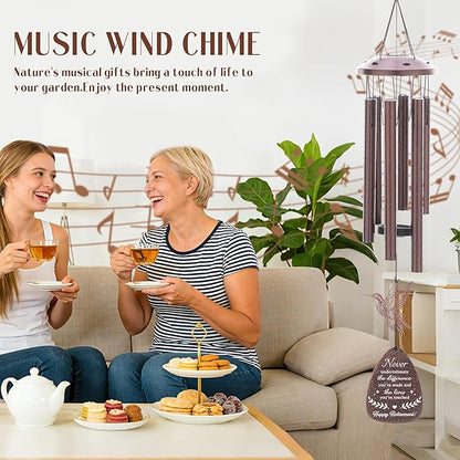 Retirement Gifts Wind Chimes - Metal Hummingbird Windchimes with Greeting Card Indoor Outdoor Hanging Decor Retirement Gift for Woman Men Grandma Grandpa Coworker Boss Teacher Nurse Friends