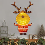 EAMBRITE Lighted Reindeer Christmas Decorations Outdoor, Animated Deer with Motion Sensor & Music, 2-in-1 Yard Stake Hanging Wall Decor for Indoor Holiday Decorations, Outside Yard Patio Home Decor