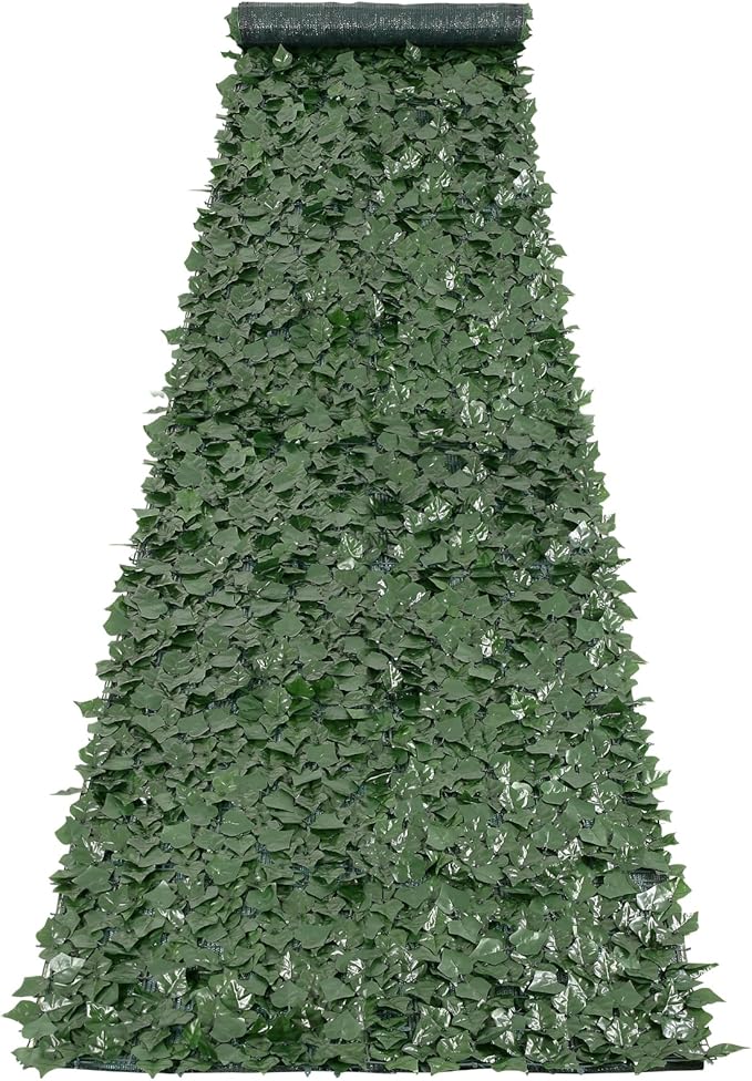 VEVOR Artificial Ivy Privacy Fence Screen, 39 x 198 in Faux Ivy Vine Leaf Hedges Fence, Greenery Privacy Fence with Mesh Cloth Backing, Green Wall Decoration for Outdoor Garden, Yard, Balcony