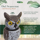 GARDENEER Dalen Rotating Head Great Horned Owl – 18" Life-Sized Garden Decoy – Bird & Pest Repellent – Weather-Resistant – Realistic, Hand-Painted Design – Outdoor Garden Scarecrow