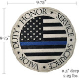 Spoontiques - Garden Décor - Police Blue Line Stepping Stone - Decorative Stone for Garden
