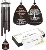 Cardinal Memorial Wind Chimes for Loss of Father, 32" Large Sympathy Windchimes for Outside Deep Tone, Best Bereavement Remembrance Memory Funeral Gifts for Loss of Dad