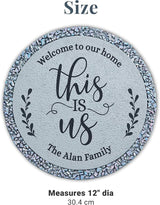 Let's Make Memories Personalized Floral Garden Stones - This is Us Path Stones for Families - Garden Décor - Customize with Message & Names - Large
