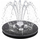 Solar Fountain - Floating Solar Water Pump for Bird Bath, Outdoor Water Feature No Battery or Electricity Needed, Easy-to-Use Fountain for Garden, Pond & Patio (16cm with Light)