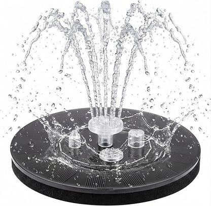 Solar Fountain - Floating Solar Water Pump for Bird Bath, Outdoor Water Feature No Battery or Electricity Needed, Easy-to-Use Fountain for Garden, Pond & Patio (16cm with Light)