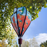 In the Breeze Hummingbird Lily 6-Panel Kinetic Hot Air Balloon Wind Spinner,11" W x 17" H, 26" Tail,1059