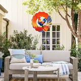 Rooster Metal Wind Spinner for Garden, Chicken Gifts for Women Men Mother Father, 12 Inch Hanging Wind Spinner for Outdoor & Indoor Decorations