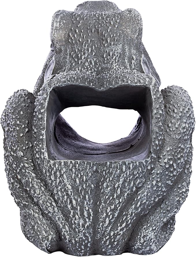 Design Toscano QM7512081 Garden Frog Decorative Object, Grey Stone