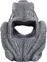 Design Toscano QM7512081 Garden Frog Decorative Object, Grey Stone