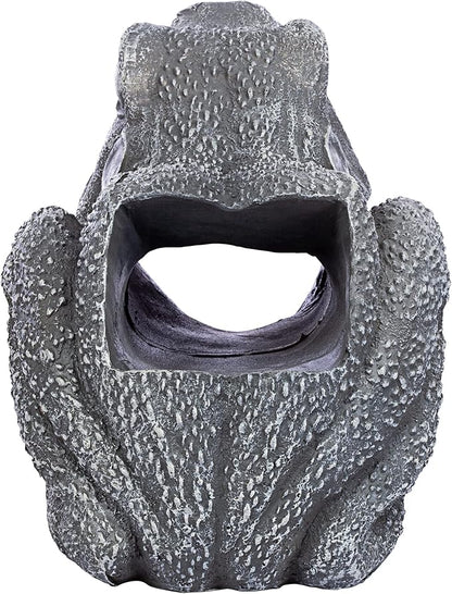 Design Toscano QM7512081 Garden Frog Decorative Object, Grey Stone