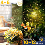 GIGALUMI Solar Lights Outdoor Waterproof, Fiber Optic Lights Decorative for Yard Pathway Flowerbed Garden Decor