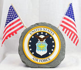Red Carpet Studios Military Garden Stone with Flags, 10", United States Air Force