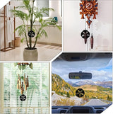 JIEYAO Replacement Wind Catcher, Metal Wind Chime Sail Parts with 16.4FT Nylon Cord Decorative Black Flower Design for Sympathy Wind Chimes and Wind Bells Sand Dollar
