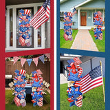 Beeveer 2 Pcs 4th of July Yard Signs Outdoor Patriotic Star Lawn Decoration 250th Anniversary American Waterproof Welcome Party Yard Signs with Stake for Memorial Home Garden Pathway Supplies