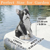 Adorable Standing Bulldog Puppy Garden Statue, Realistic Animal Pet Statue, | Cute Decorative Resin Figurine for Backyard, Porch, Lawn, Patio | Ideal Gift for Dog Enthusiasts