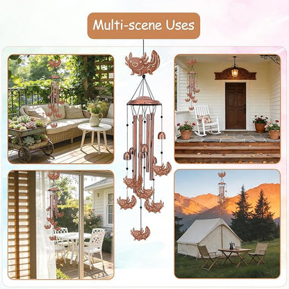 Axolotl Wind Chimes for Outside, Metal Windchimes Outdoors, Axolotls Gifts for Women Men, Memorial Birthday Gifts, Garden Decor for Outside, Home, Patio, Yard, Lawn (Axolotl)