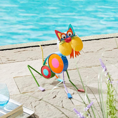 Glitzhome Metal Novelty Garden Statue Outdoor Decoration