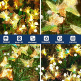 TONULAX Solar Firefly&Butterfly Garden Lights - Outdoor Light for Yard Decoration, Larger Solar Panel, Waterproof LED Garden Lights for Pathway&Holiday Decor (4pack)