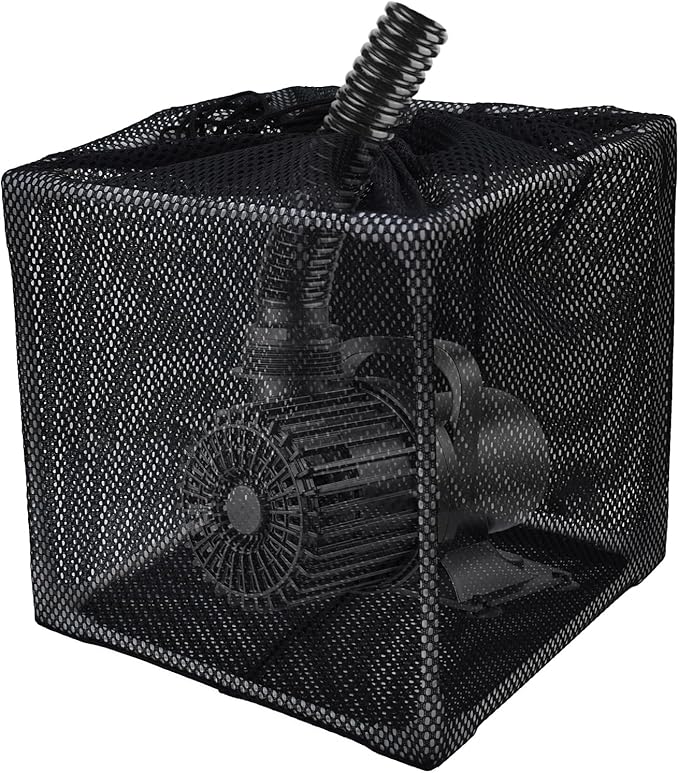 Pond Pump Filter, 7 Inch Anti-Clogging Pond Filter Bag Mesh Water Pump Barrier Bag Outdoor Pond Pump Filter Box Basket