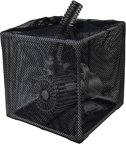 Pond Pump Filter, 5 Inch Anti-Clogging Pond Filter Bag Mesh Water Pump Barrier Bag Outdoor Pond Pump Filter Box Basket