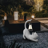 Elephant/Cat Sculpture Lantern Decor - Outdoor Lanterns&Indoor Statue Decorations for Garden,Yard,Porch,Home,Balcony - Gifts for Birthdays,Christmas,Children,Friends,Family,Mom,Women (DW - Tail)