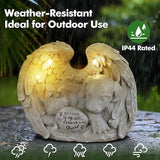 Dog Memorial Gifts, Dog Angel Statue Garden Solar Light, Pet Memorial Figurine