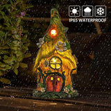 AIINY Garden Decor Outdoor Solar Statues, 9.4Inch Resin Fairy Garden Solar Lights Birthday Gifts for Women Yard Decorations, Gardening Gifts for Patio, Balcony, Porch Decor