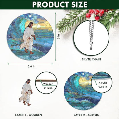 AXIARA Christian Gifts for Women Men Faith - Sun Catchers Indoor Window 6in for Home Garden Decor - Catholic Religious Spiritual Gifts for Mom Dad Christians, Religious Suncatchers for Windows Hanging